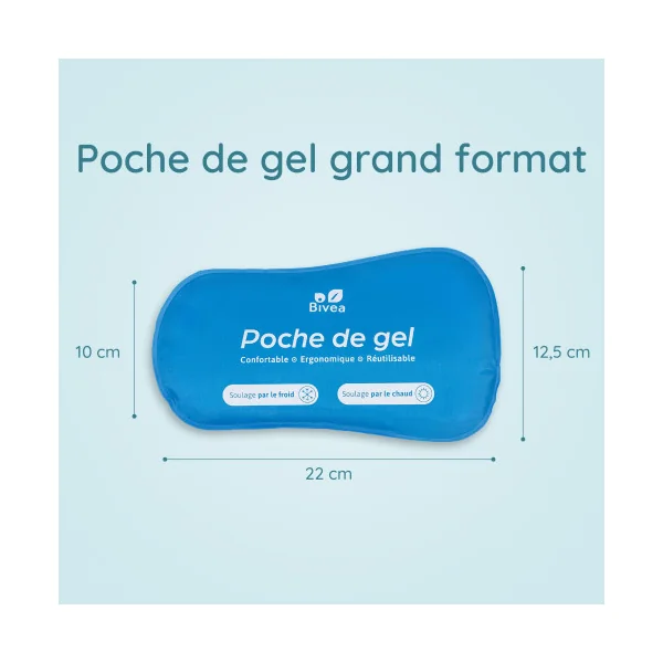 Poches de gel Ergonomique Bain dérivatif Grand Format