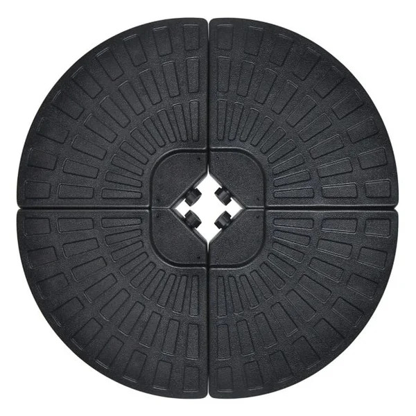 Poids de Lestage pour Parasol Extérieur Base de Parasol en Décalage en Porte-à-faux Robuste pour Patio 4 Pièces 11L