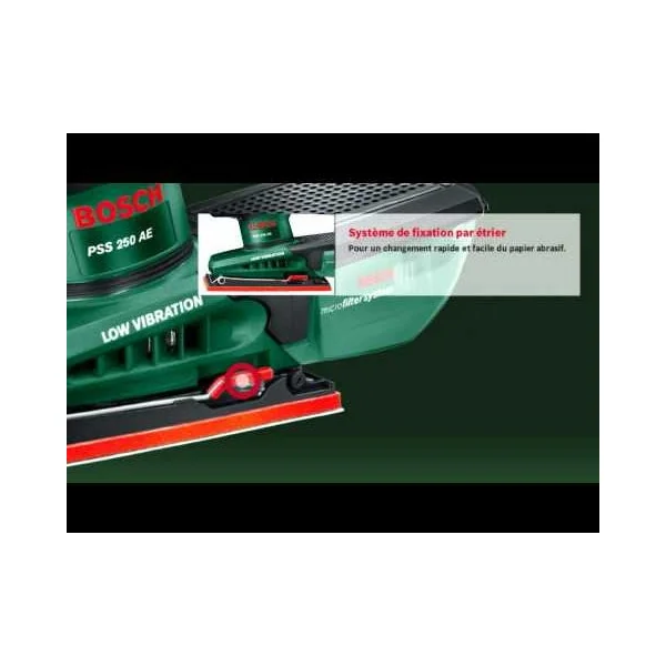 Ponceuse vibrante PSS 250 AE et 25 abrasifs BOSCH