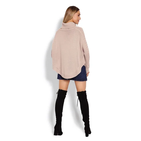 Poncho court de grossesse - Rose/Beige/Gris foncé