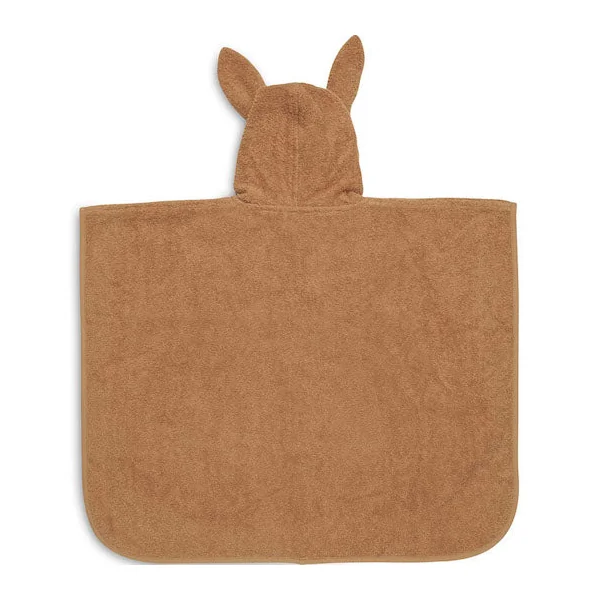 Poncho de bain lapin camel