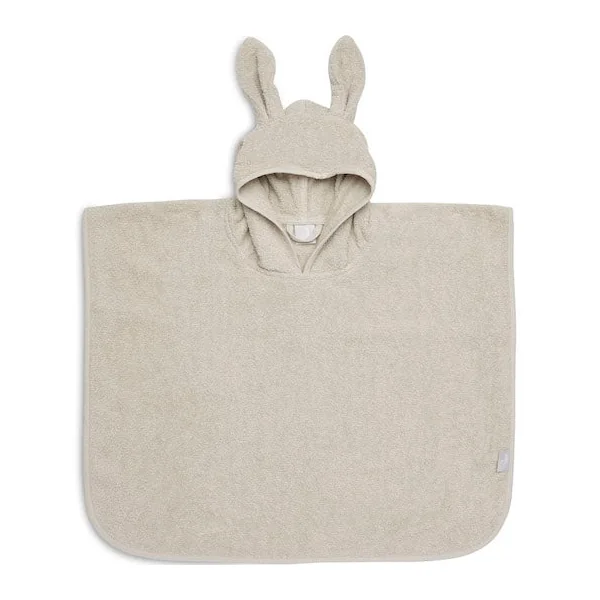 Poncho de bain lapin nougat