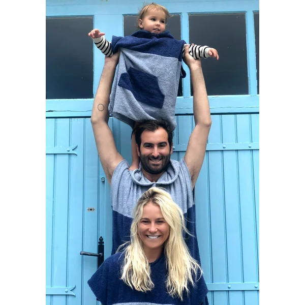 PONCHO NOA ENFANT Bleu ciel-Bleu marine
