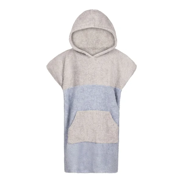 PONCHO NOA ENFANT Gris-Bleu ciel