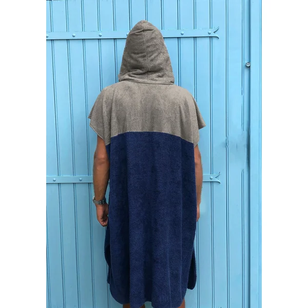 PONCHO NOA HOMME Gris-bleu marine