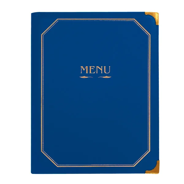 PORTE MENU 8 POCHETTES DIN-A4 25,5x33 CM BLEU PVC (1 UNITÉ) - Garcia de Pou