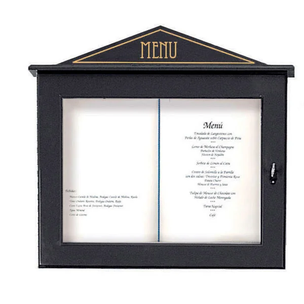 PORTE MENUS LUMINEUX 60x65x8 CM NOIR BOIS (1 UNITÉ) - Garcia de Pou