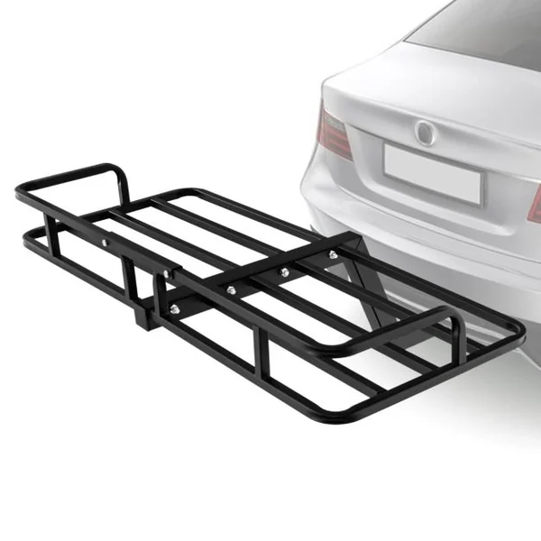 Porte-bagages avec Attelage en Métal Panier de Chargement Antirouille Capacité de 250kg à Monter Sur Attelage de Remorque avec Récepteur de 5 Cm