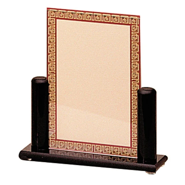 PORTE-MENUS DE LUXE - COLONNE NOIRE 18,5x19x5,5 CM METACRYLATE (1 UNITÉ) - Garcia de Pou