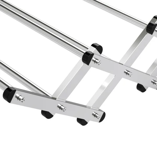 Porte-Serviettes Extensible Mural - 8 Barres en Acier Inox. 86 x 62 x 22 CM pour Salle de Bain Argent