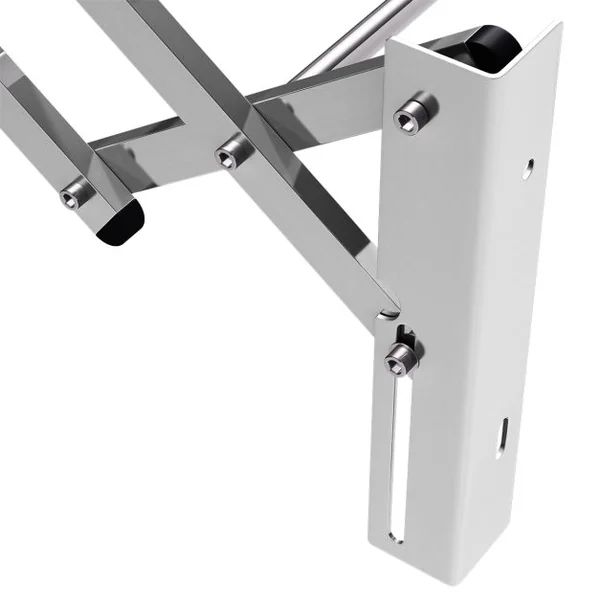 Porte-Serviettes Extensible Mural - 8 Barres en Acier Inox. 86 x 62 x 22 CM pour Salle de Bain Argent