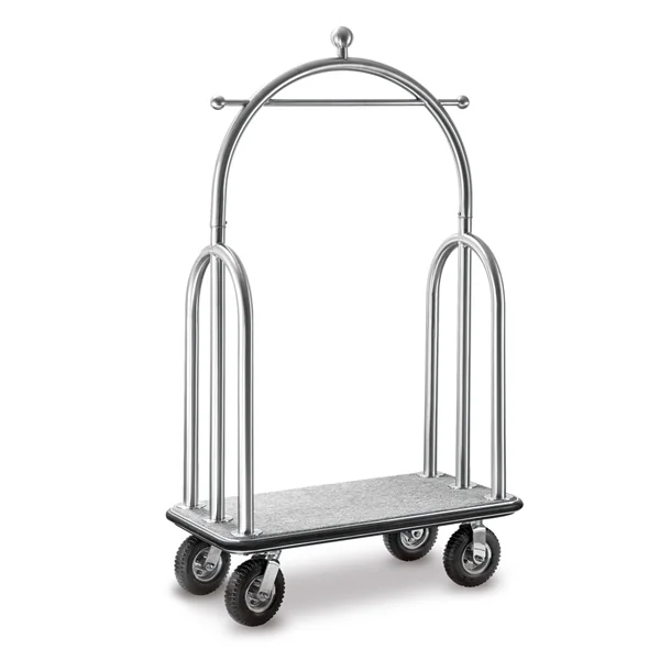 PORTE-VALISES DE LUXE AVEC COUPOLE 112x61x187 CM ARGENTE INOX (1 UNITÉ) - Garcia de Pou