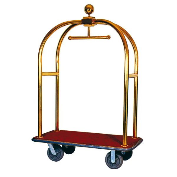 PORTE-VALISES DE LUXE AVEC COUPOLE 112x61x190,7 CM DORE INOX (1 UNITÉ) - Garcia de Pou