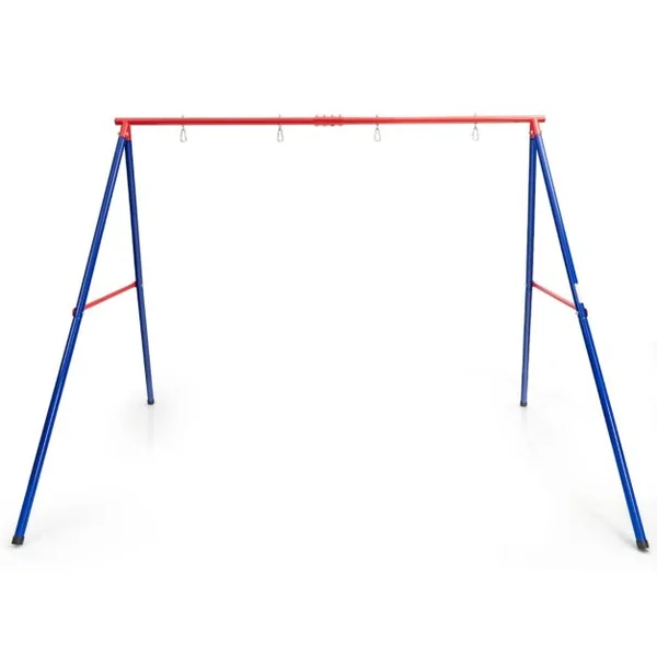 Portique de Balançoire en Métal avec Structure en A Support de Balançoire en Acier avec Tapis Antidérapant Charge 250kg 260 x 182 x 182 CM