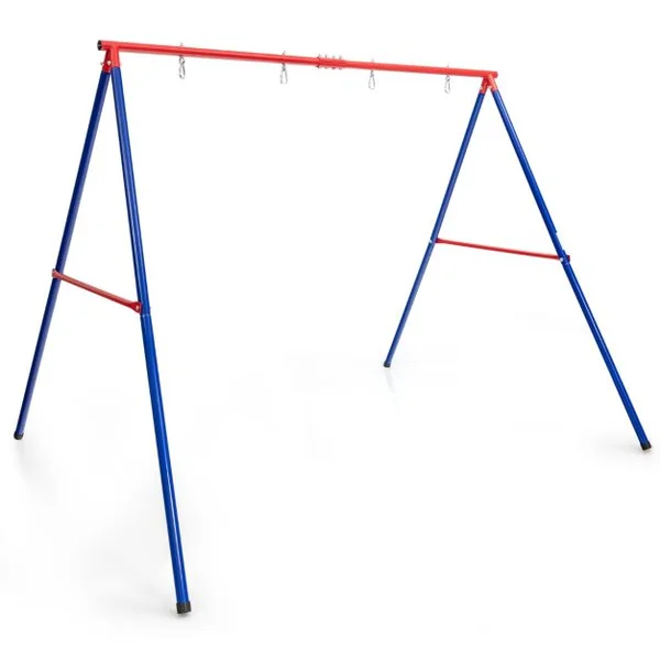 Portique de Balançoire en Métal avec Structure en A Support de Balançoire en Acier avec Tapis Antidérapant Charge 250kg 260 x 182 x 182 CM
