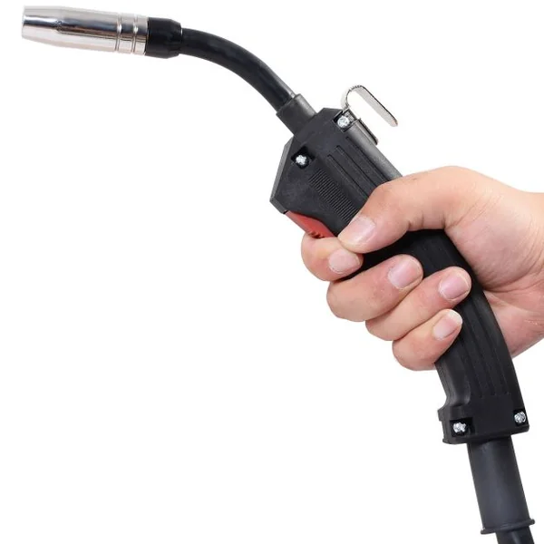 Poste à Souder 230V Electrode de Soudage MIG 130 à Gaz Inerte FLUX Fil Fourré 0,6-0,9mm Accessoires, 36x18x35cm, Jaune