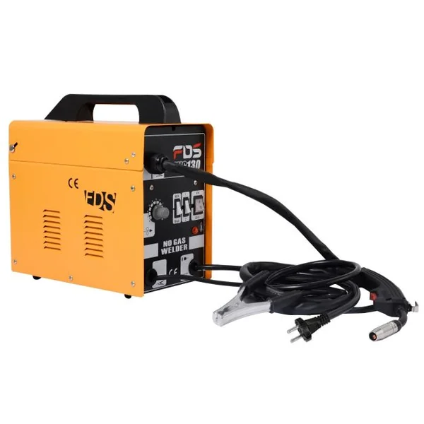 Poste à Souder 230V Electrode de Soudage MIG 130 à Gaz Inerte FLUX Fil Fourré 0,6-0,9mm Accessoires, 36x18x35cm, Jaune