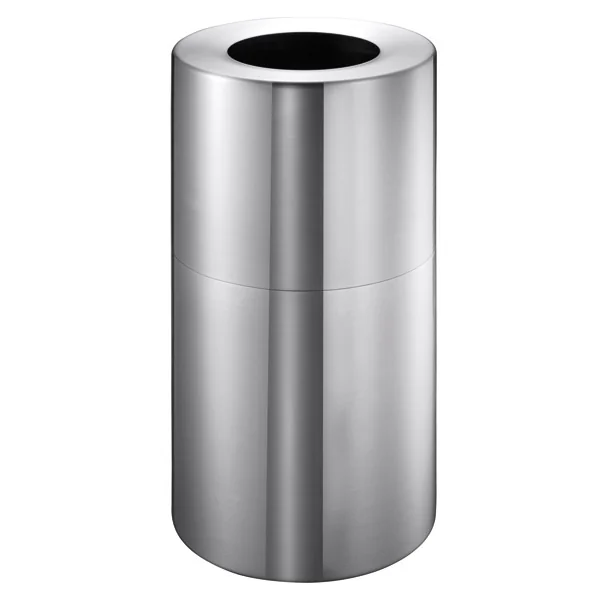 POUBELLE DE LUXE Ø 38x77,5 CM ARGENTE ALUMINIUM (1 UNITÉ) - Garcia de Pou