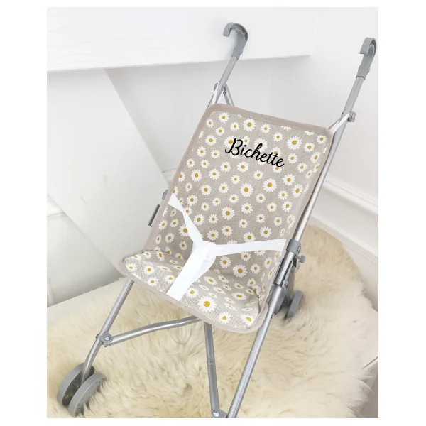 Poussette personnalisable pour poupée (27 tissus)