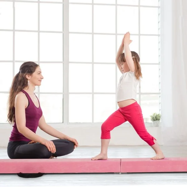 Poutre de Gymnastique Pliable de 210 cm avec Poignées de Transport pour Enfants Gymnastes 8 Couleurs au Choix