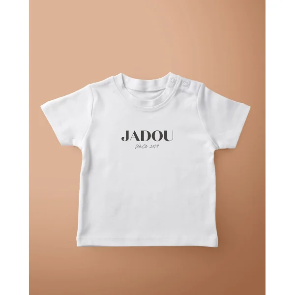 Prenom since - T-shirt bébé bio