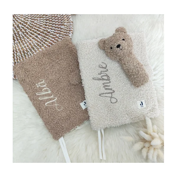 Protège carnet de santé boucle biscuit