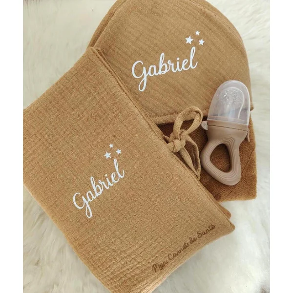 Protège carnet de santé caramel personnalisé