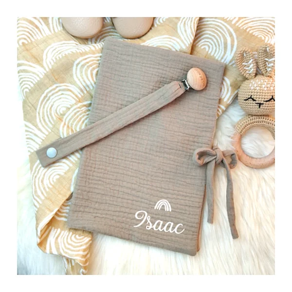 Protège carnet de santé taupe