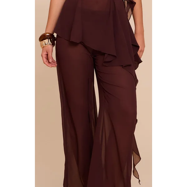 Prune Pantalon Droit En Mousseline