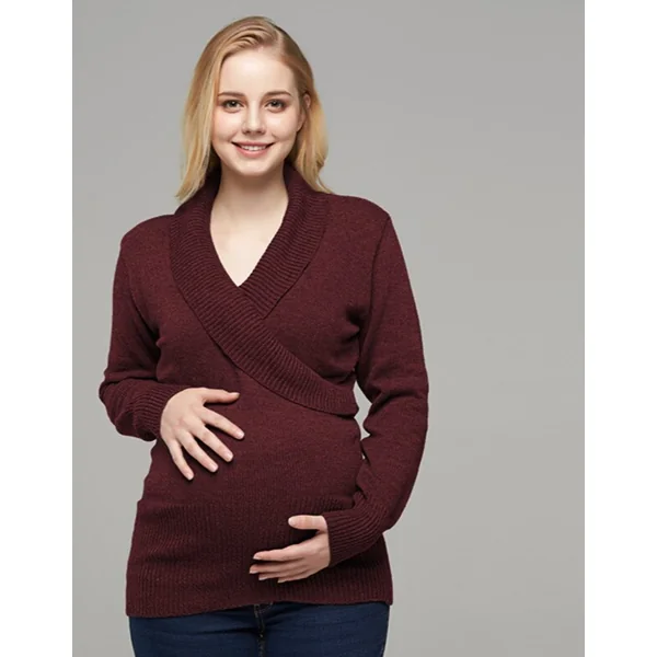 Pull de grossesse et d'allaitement croisé