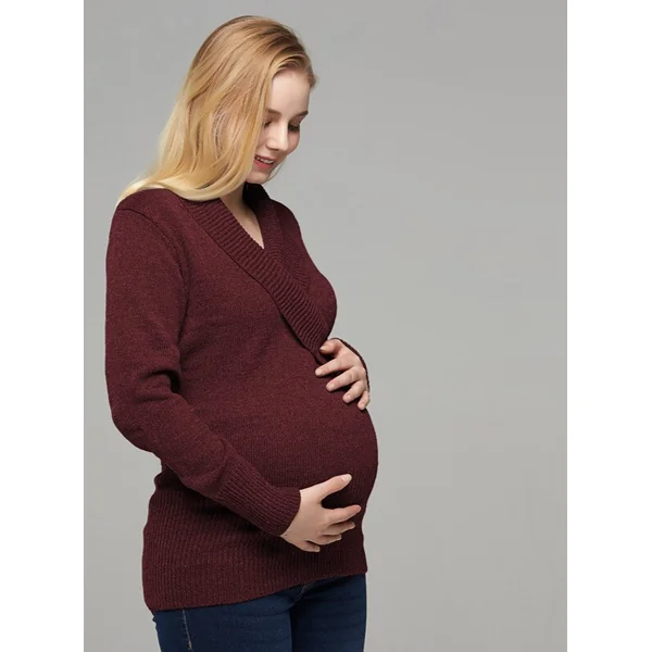 Pull de grossesse et d'allaitement croisé