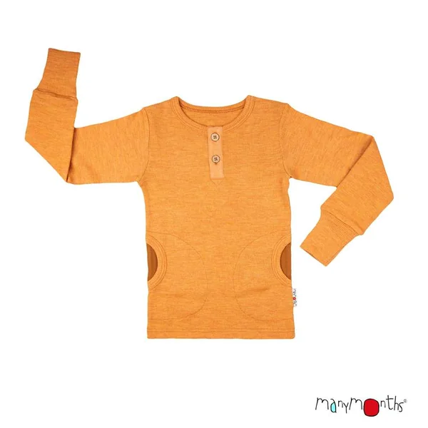 Pull laine mérinos Henley ManyMonths évolutif avec poches