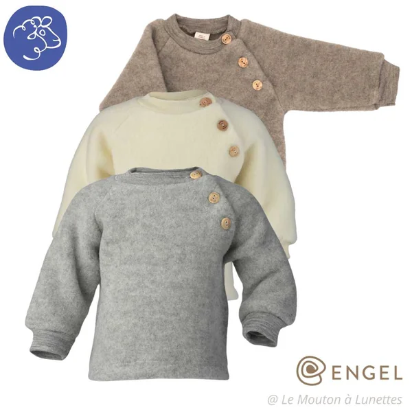 Pullover en laine polaire naturelle - ENGEL NATUR