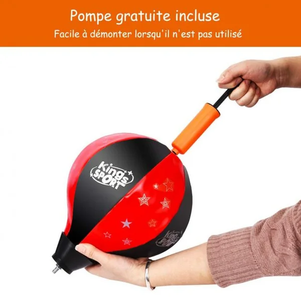 Punching Ball sur Pied pour Enfant pour Enfants gés de 5 Ans Réglable en Hauteur 81-125CM