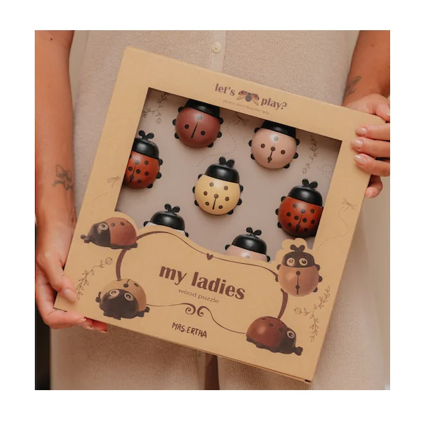 Puzzle en bois coccinelles