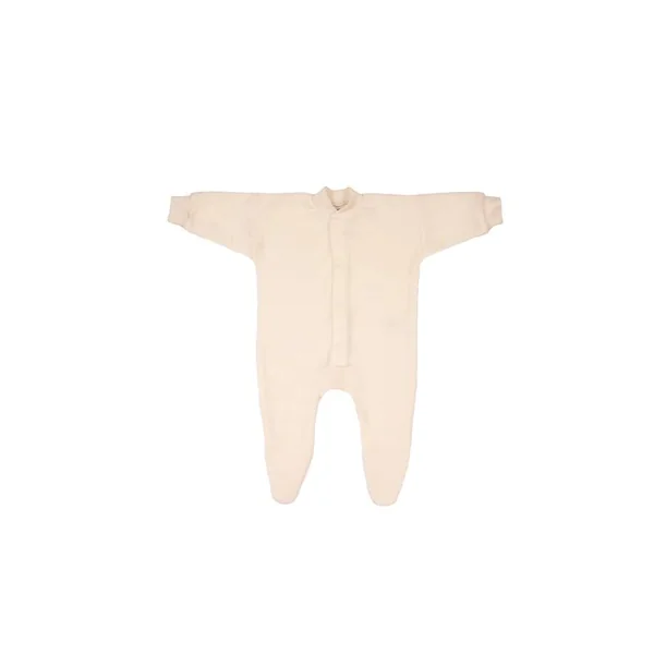 Pyjama bébé 1 pièce en éponge de laine bio avec pieds - COSILANA