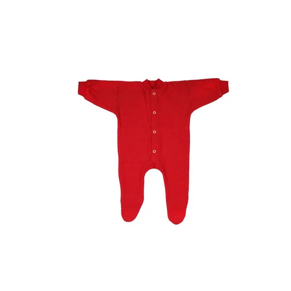 Pyjama bébé 1 pièce en éponge de laine bio avec pieds - COSILANA