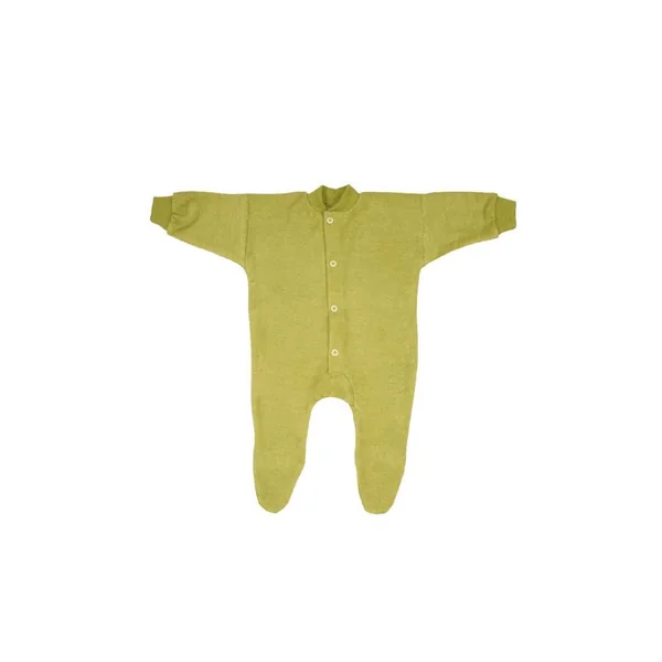 Pyjama bébé 1 pièce en éponge de laine bio avec pieds - COSILANA