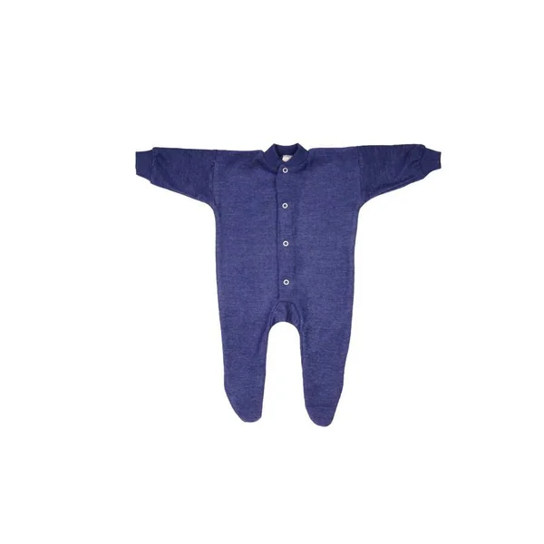 Pyjama bébé 1 pièce en éponge de laine bio avec pieds - COSILANA