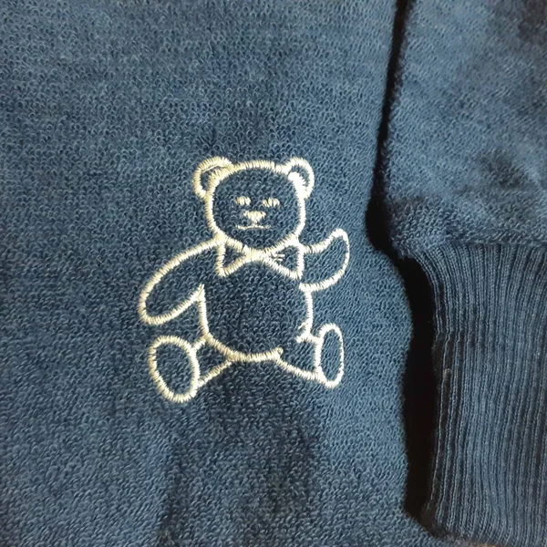 Pyjama bébé 1 pièce en éponge de laine bio avec pieds - COSILANA
