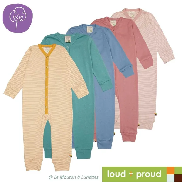 Pyjama bébé en Coton Bio 1 pièce sans pieds - Loud and Proud