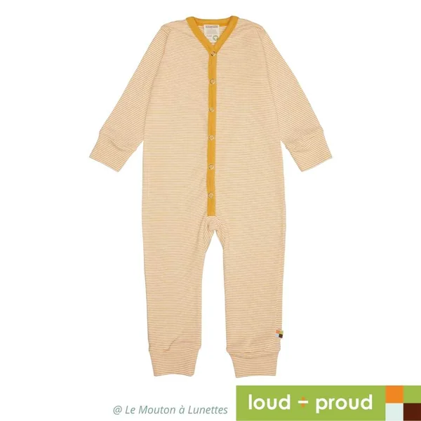 Pyjama bébé en Coton Bio 1 pièce sans pieds - Loud and Proud