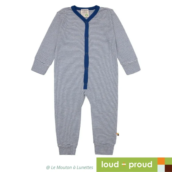 Pyjama bébé en Coton Bio 1 pièce sans pieds - Loud and Proud