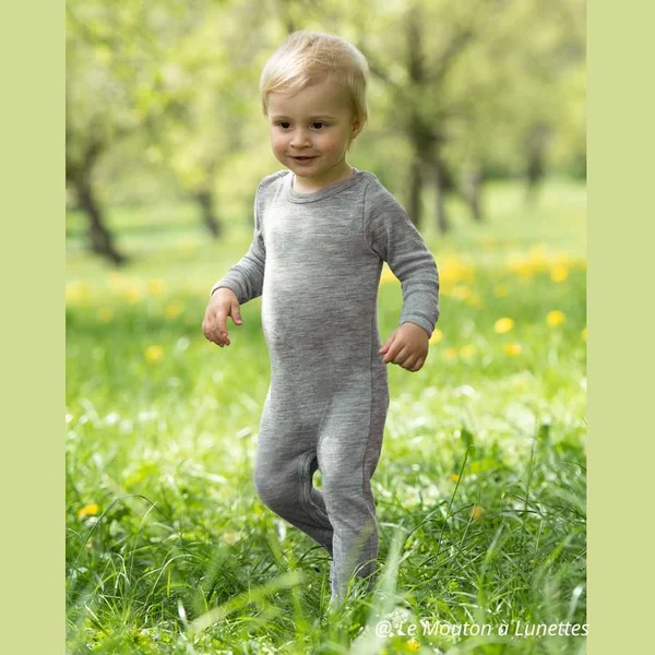 Pyjama bébé en laine et soie - Body intégral mérinos bio ENGEL NATUR
