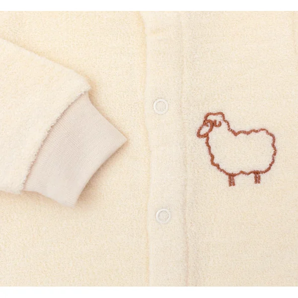 Pyjama bébé éponge de laine mérinos ENGEL NATUR - Pyjama chaud broderie mouton