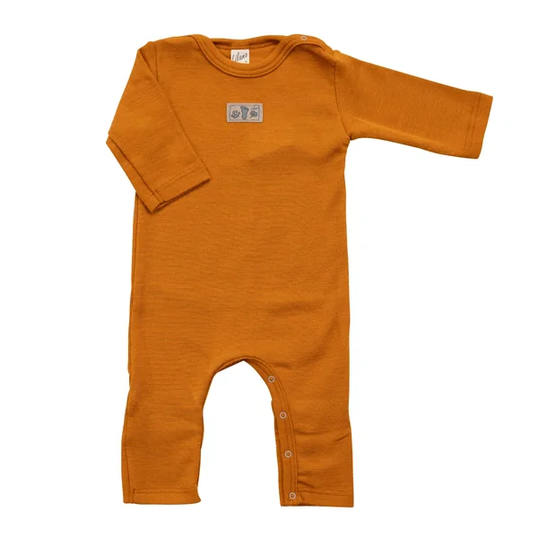 Pyjama en laine et soie avec rabats aux pieds - Body intégral LILANO
