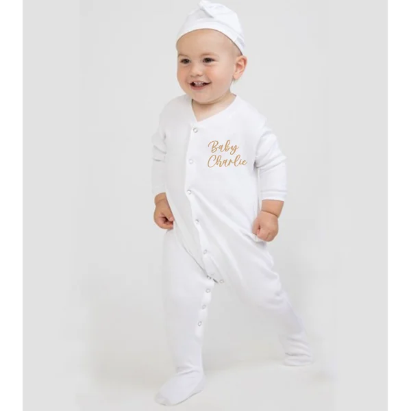 Pyjama Personnalisé Baby Noir – Confort et Style pour Bébé