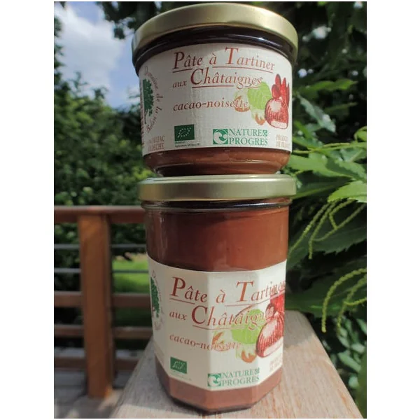Pâte à tartiner aux châtaignes-cacao-noisettes - 250g