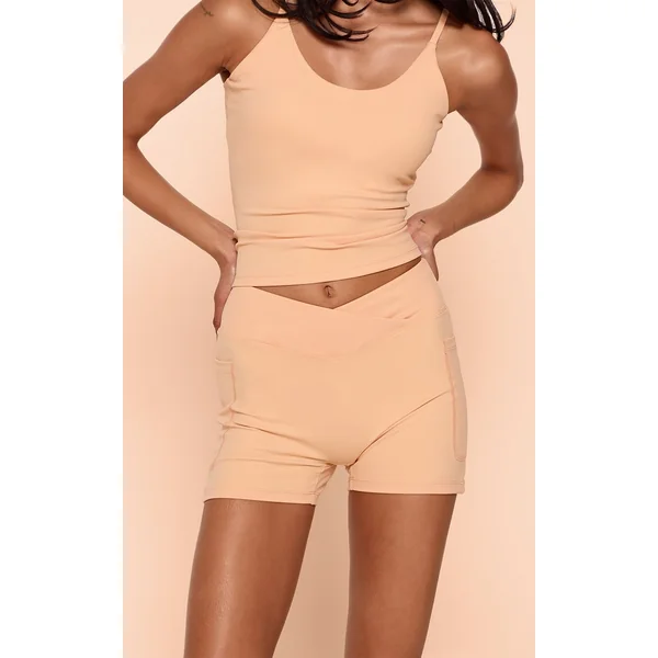Pêche Brassière De Sport Longue Sculptante À Bretelles