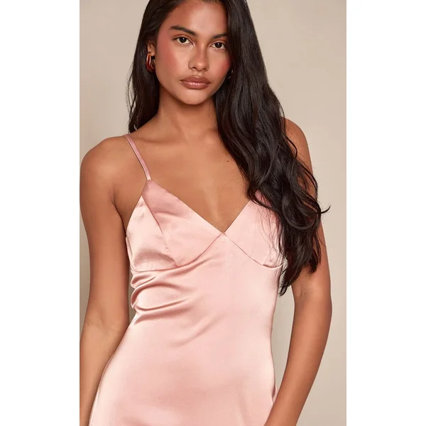 Pêche Robe Nuisette En Satin